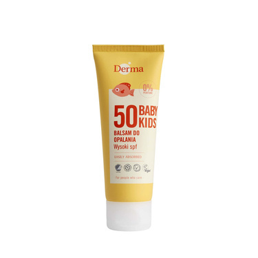 Balsam słoneczny dla dzieci SPF 50, hipoalergiczny, certyfikowany, 75 ml, Derma Sun Kids