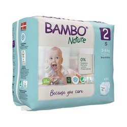 Bambo Nature, Pieluchy jednorazowe, 2 Mini 3-6 kg, 30 szt.