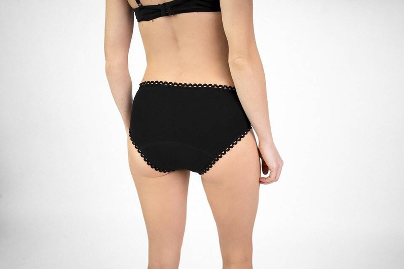 Majtki Menstruacyjne PRINCESS, chłonność REGULAR, XS - 83 - 88 cm, BLACK, Soft Moon