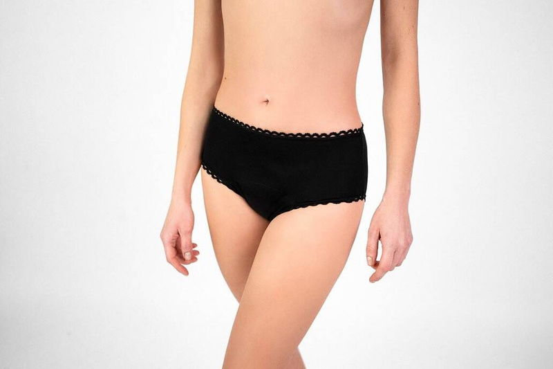 Majtki Menstruacyjne PRINCESS, chłonność NIGHT, XXXL - 112 - 118 cm, BLACK, Soft Moon