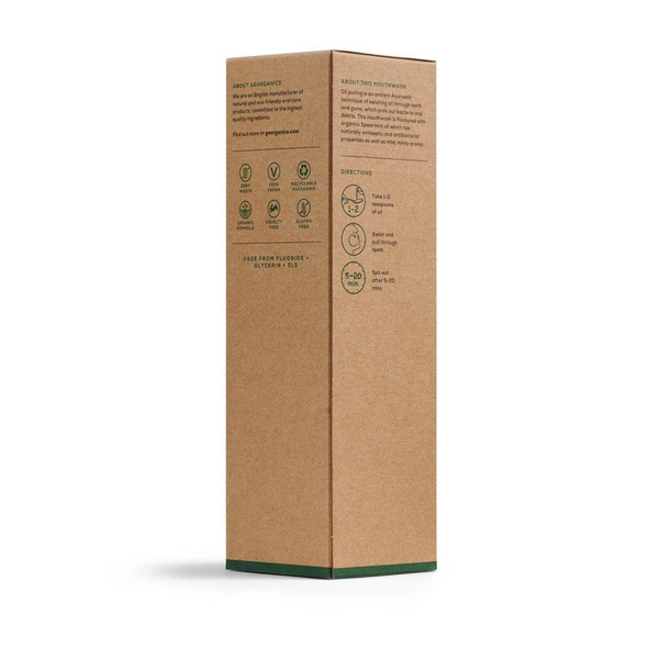 Georganics, Olej do płukania ust, Spearmint, 275 ml