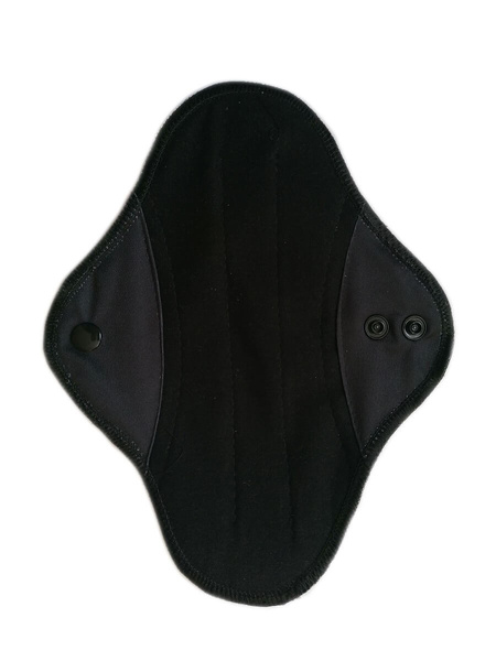 Podpaska wielorazowa Ultra Comfort, REGULAR, z bawełną, CZARNA, Soft Moon