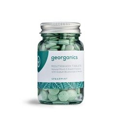 Georganics, Naturalne tabletki do płukania jamy ustnej, Spearmint, 180 tabletek