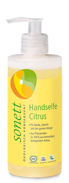 Ekologiczne mydło w płynie CYTRUS, z dozownikiem, 300 ml, Sonett