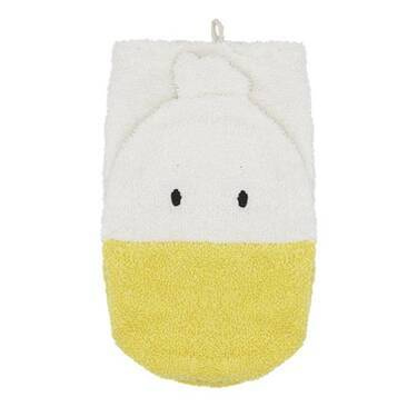 Myjka do kąpieli dla dzieci, rękawica kąpielowa, pacynka, DUŻA, Kaczka Eryk, bawełna organiczna, GOTS, Fürnis