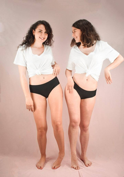 Majtki menstruacyjne ClariUnderwear, bawełna organiczna, czarne, LIGHT FLOW, rozmiar XS, Claripharm