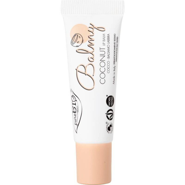 Kremowy balsam do ust, Balmy 04, KOKOS, transparentny, 10 ml, PuroBIO