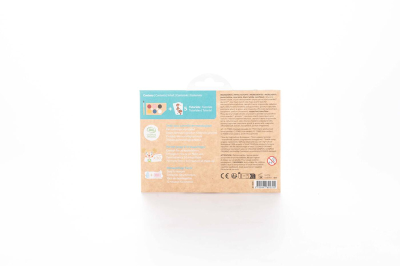 Farby do malowania twarzy TĘCZA, Zestaw do makijażu dla dzieci, 6x2,5 g, COSMEBIO, Namaki