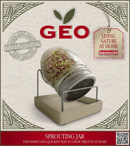 Słoik do kiełkowania GEO, kiełkownica, Bavicchi