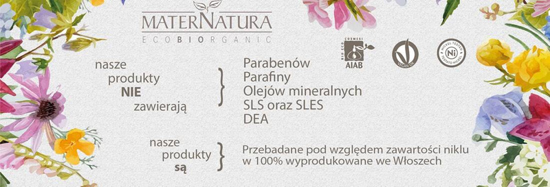 Szampon z lilią wodną do włosów prostych, 250 ml, AIAB, MaterNatura