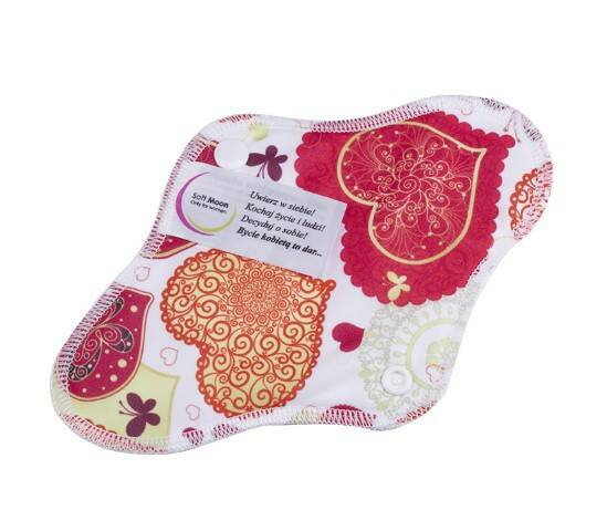 Wielorazowa wkładka higieniczna MINI, mini podpaska slim, DOBROĆ, bawełna organiczna, SOFT MOON