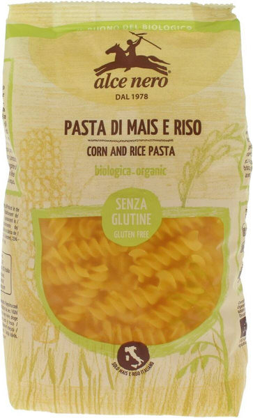 Makaron kukurydziano-ryżowy bezglutenowy BIO, świderki, 250 g, Alce Nero