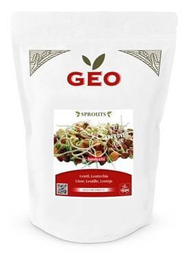 Soczewica - nasiona na kiełki GEO, certyfikowane, DUŻE OPAKOWANIE, 600g, Bavicchi (ZLE0109)