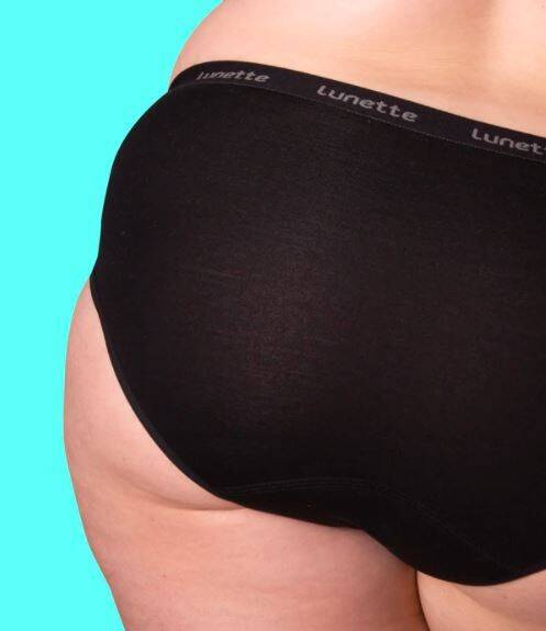 Majtki menstruacyjne, CZARNE, rozmiar S, Lunette