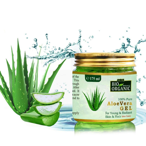 Żel aloesowy do skóry i włosów, Bio Organic, 400 ml, Indus Valley