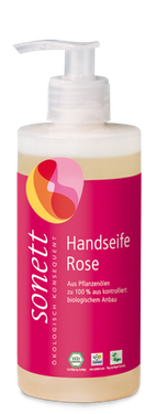 Ekologiczne mydło w płynie RÓŻA, z dozownikiem, 300 ml, Sonett