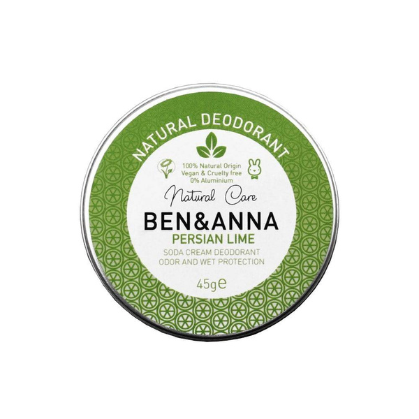 BEN and ANNA, Naturalny dezodorant w kremie PERSIAN LIME (aluminiowa puszka), 45g