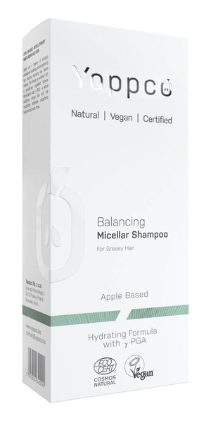 Yappco, Micelarny, regulujący sebum szampon do włosów przetłuszczających się, 200ml