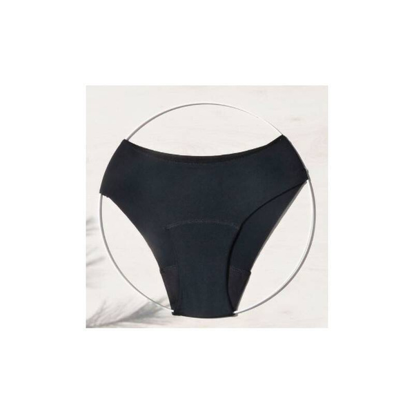Majtki menstruacyjne ClariUnderwear, bawełna organiczna, czarne, REGULAR FLOW, rozmiar M, Claripharm