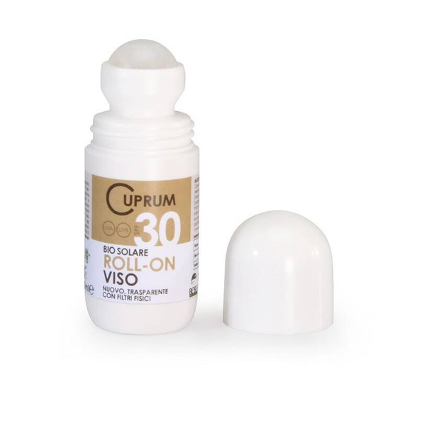 Bio krem przeciwsłoneczny do twarzy i ciała, SPF30, Roll-on, AIAB, 50 ml, Cuprum Line, Beba