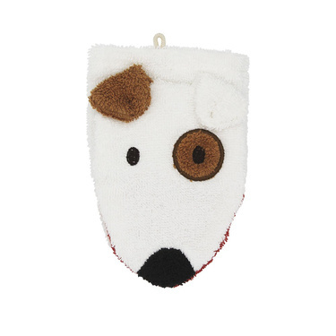 Myjka do kąpieli dla dzieci, rękawica kąpielowa, pacynka, DUŻA, Pies Herkules, bawełna organiczna, GOTS, Fürnis