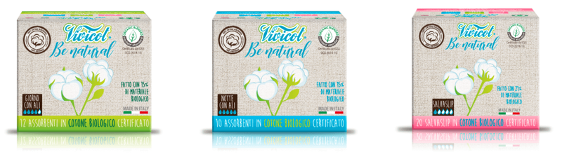Wkładki higieniczne, bawełna organiczna w kontakcie ze skórą, niebielone chlorem, 20 sztuk, Vivicot Be Natural