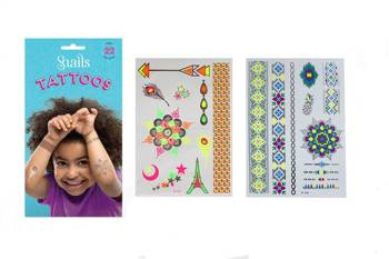 Snails, Tatuaże do ciała dla dzieci, Neon, neonowe, 22 szt.