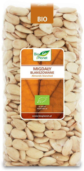 Migdały blanszowane BIO, 1 kg, Bio Planet