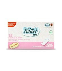 Wkładki higieniczne, z organicznej bawełny, niebielone chlorem, KOMPOSTOWALNE, 35 sztuk, Vivicot BIO