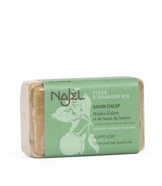 Mydło z Aleppo z wodą z kwiatów pomarańczy bio, 100 g, Najel