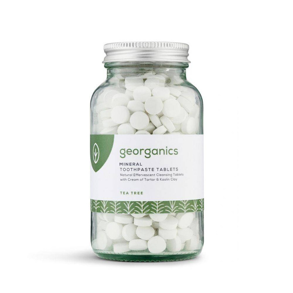 Georganics, Naturalne tabletki do mycia zębów, Tea Tree, 480 tabletek