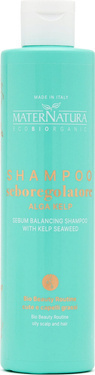 Szampon regulujący wydzielanie sebum z algami Kelp, AIAB, 250 ml, MaterNatura