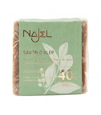 Mydło z Aleppo, 40% oleju laurowego, 60% oliwy z oliwek, 185 g, Najel