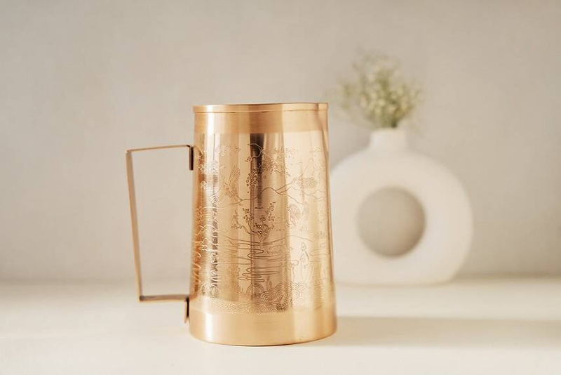 Dzbanek z młotkowanej miedzi, na wodę, 1500 ml, Forrest and Love