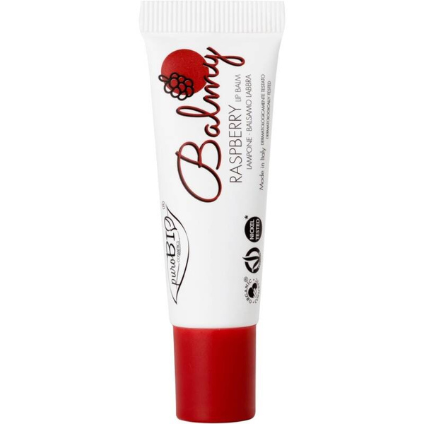 Kremowy balsam do ust, Balmy 01, MALINA, transparentny, 10 ml, PuroBIO