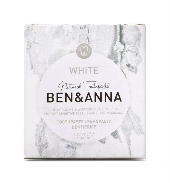 BEN and ANNA, Naturalna wybielająca pasta do wrażliwych zębów z szałwią i rokitnikiem, 100 ml