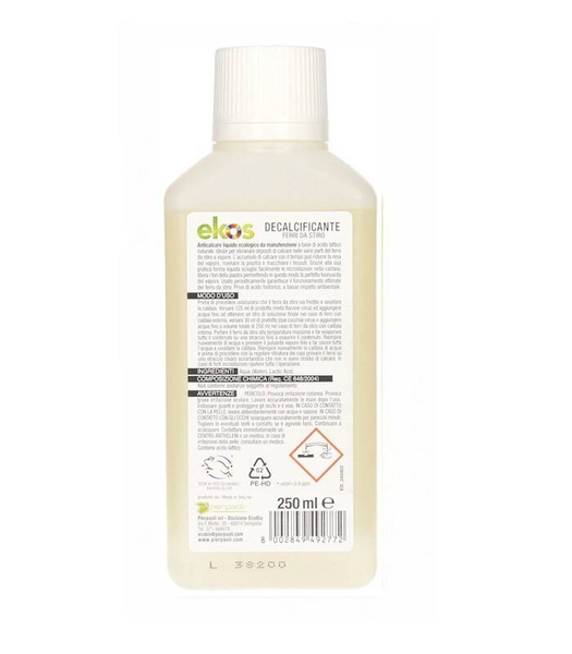 Ekologiczny odkamieniacz do żelazka, naturalny, wydłuża żywotność, Certyfikowany, 250 ml, Pierpaoli Ekos