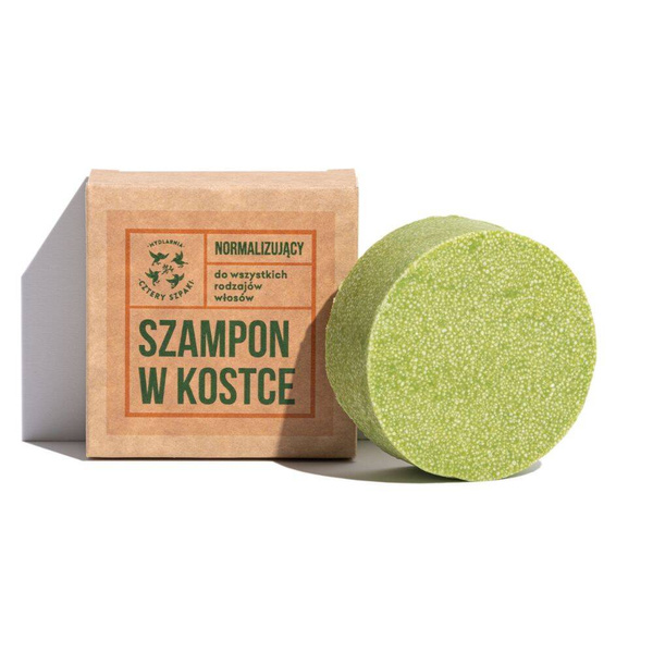 Cztery Szpaki, Normalizujący szampon do włosów w kostce Rozmaryn i Mandarynka, 75g