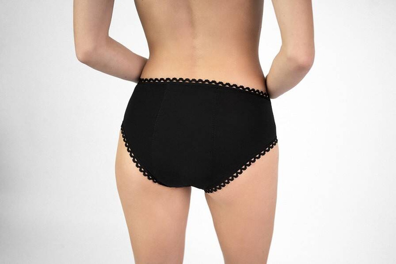 Majtki Menstruacyjne PRINCESS, chłonność NIGHT, XXL - 108 - 112 cm, BLACK, Soft Moon