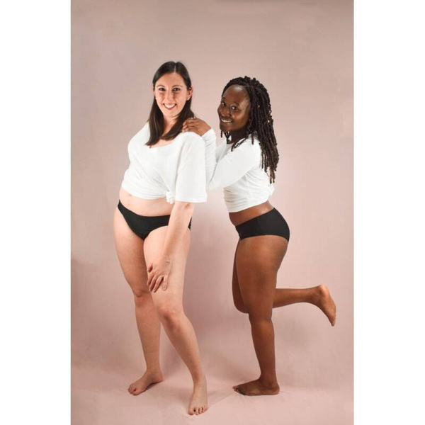 Majtki menstruacyjne ClariUnderwear, bawełna organiczna, czarne, HEAVY FLOW, rozmiar XXL, Claripharm