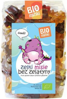 Żelki misie bez żelatyny BIO, 400 g, Bio Minki