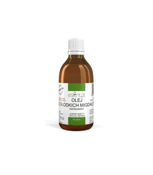 Olej ze słodkich migdałów, RAFINOWANY NA ZIMNO, migdałowy, ESENT, 250 ml