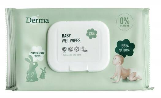 Chusteczki nawilżane, 64 szt. Derma Eco Baby