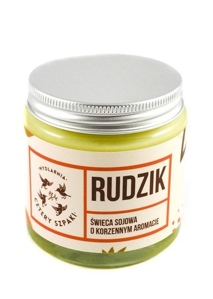 Rudzik- naturalna świeca sojowa, korzenna, Cztery Szpaki