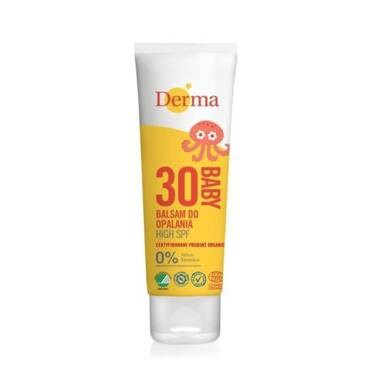 Mineralny filtr UV SPF 30, balsam do opalania dla dzieci, naturalny, EcoCert, 75 ml, Derma Eco Baby