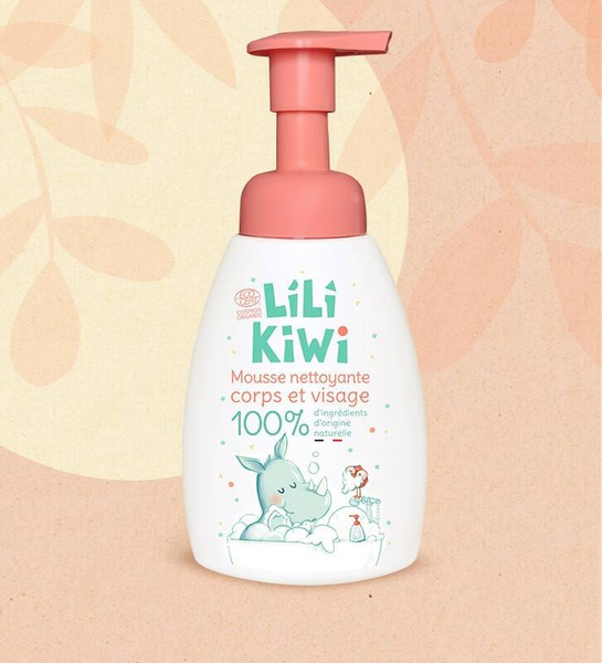 Naturalna pianka do mycia twarzy i ciała, Truskawka, dla dzieci, Cosmos Organic, 250ml, LiLiKiWi