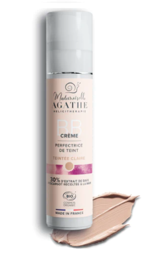 Krem BB ze śluzem ślimaka - perfekcyjna cera, 30% śluzu ślimaka, JASNY, Cosmos Organic, 50 ml, Mlle Agathe