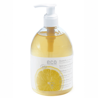 Mydło w płynie z cytryną, z dozownikiem, do rąk i całego ciała, certyfikowane ECOCERT, 300 ml, Eco Cosmetics