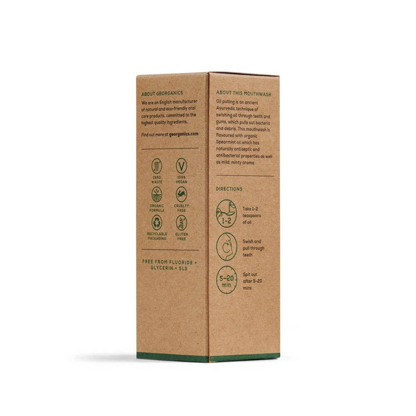 Georganics, Olej do płukania ust, Spearmint, 100 ml