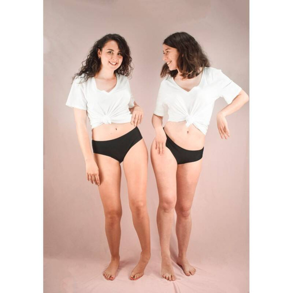 Majtki menstruacyjne ClariUnderwear, bawełna organiczna, czarne, HEAVY FLOW, rozmiar XXL, Claripharm